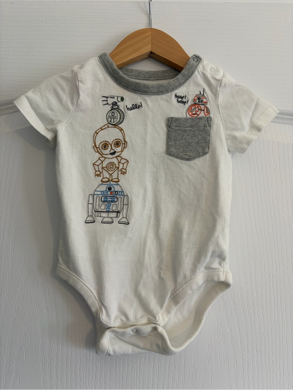 GAP Star Wars Embroidered Baby One-Piece